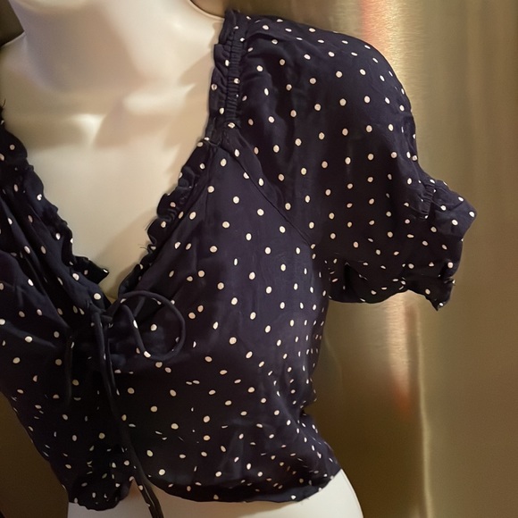 AEO Navy Polka Dot Corset Top 💙🦅 - Picture 6 of 14
